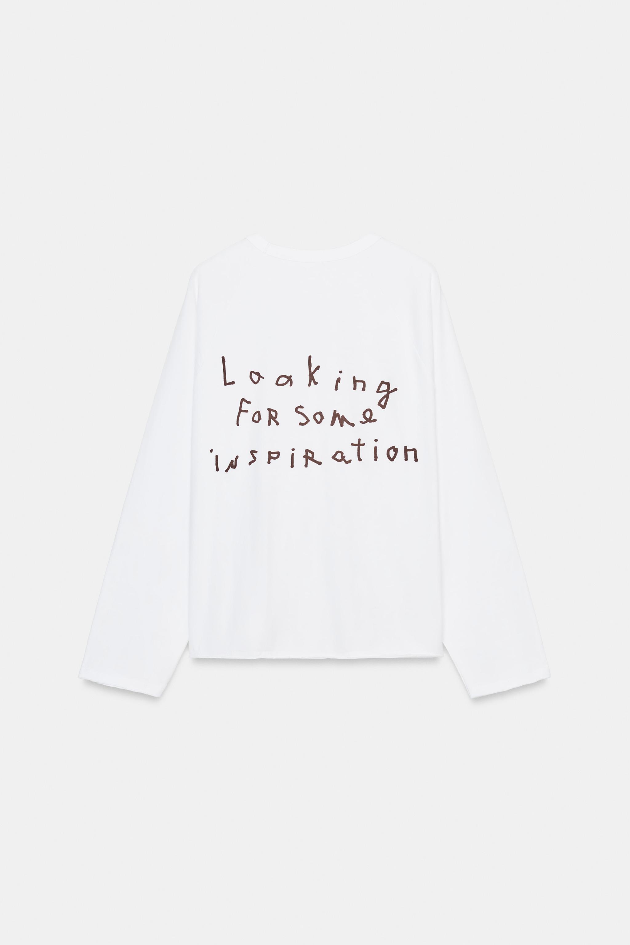 T-SHIRT INSCRIPTION MANCHES LONGUES